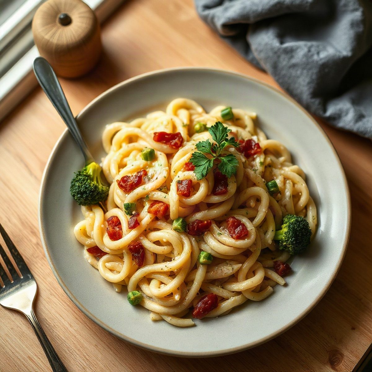 Creamy Bacon and Broccoli Orzo