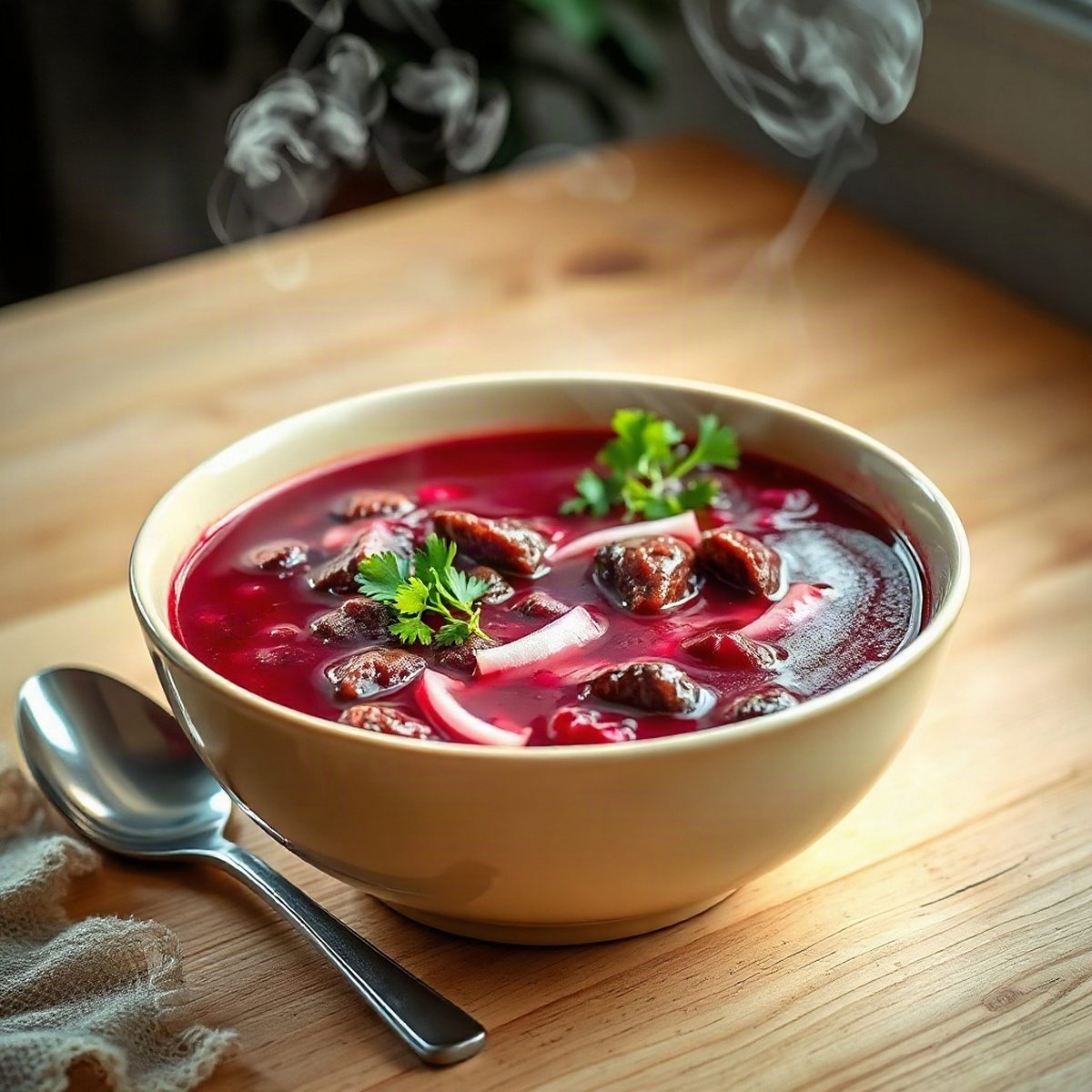 Bortsch de bœuf et betteraves